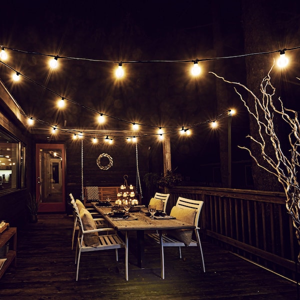 Outdoor/Indoor 14 Ft. Plug-In G16 Bulb String Light With 10 Sockets